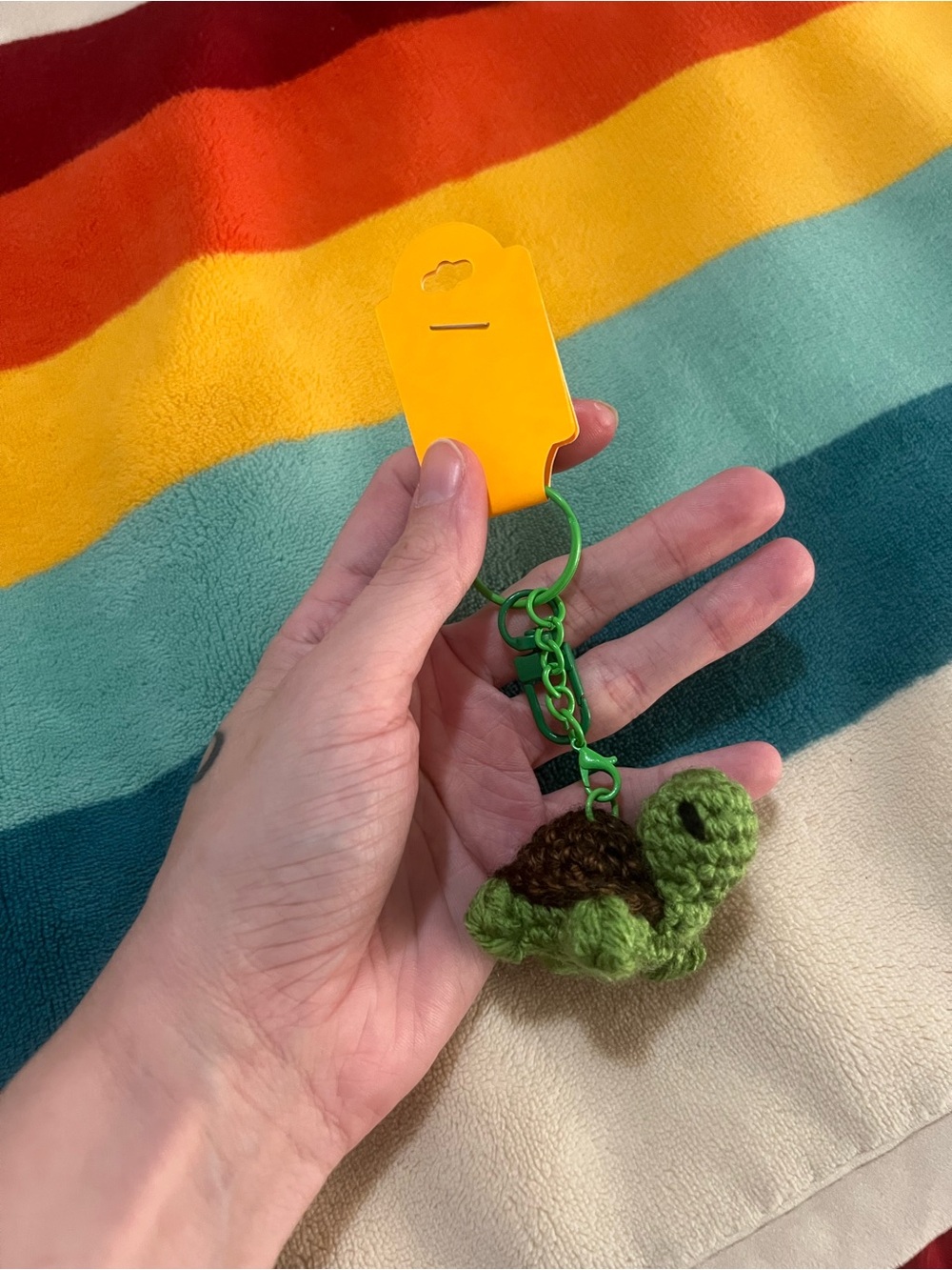 Mini Crocheted Turtle Keychain 🐢 - Picture 5 of 9